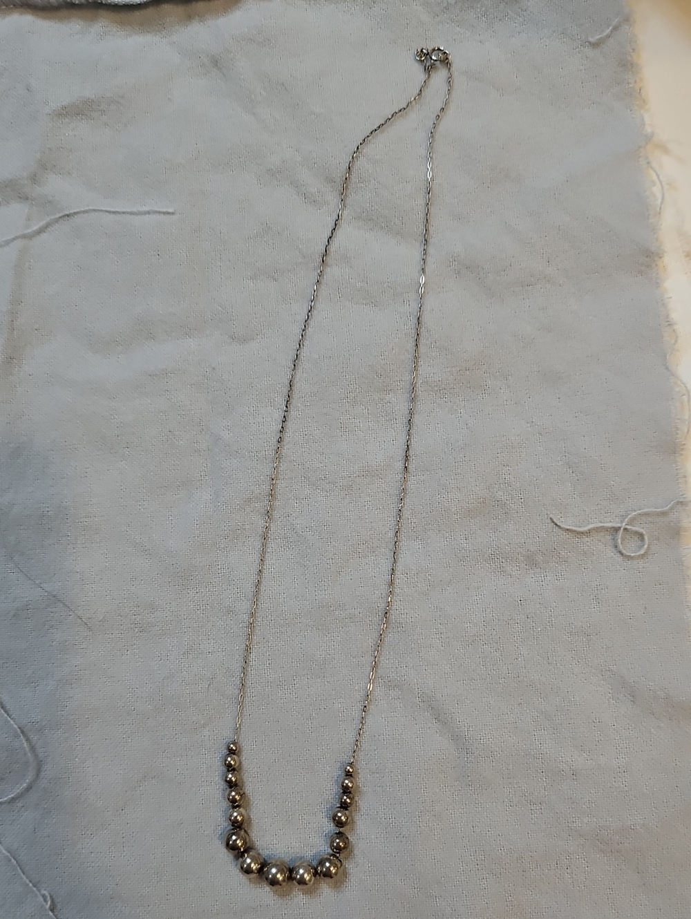 Silver Beaded Necklace - Classic Women’s Jewelry